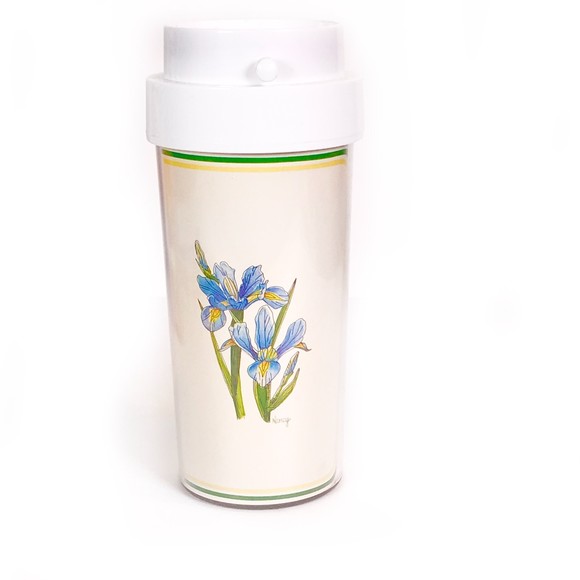 ThermoServ Travel Tumbler IRIS with Original Box Vintage NEW Old Stock 12oz - Picture 5 of 9